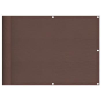Balkon-Sichtschutz Braun 75x1000 cm 100 % Polyester-Oxford
