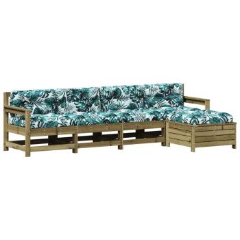 5-tlg. Garten-Lounge-Set mit Kissen Imprägniertes Kiefernholz