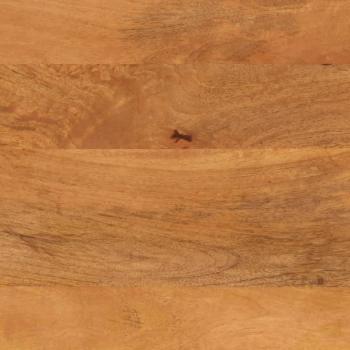 2-tlg. Badschrank-Set Braun und Schwarz Massivholz Mango