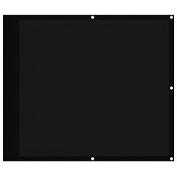 ARDEBO.de - Balkon-Sichtschutz Schwarz 90x800 cm 100 % Polyester-Oxford