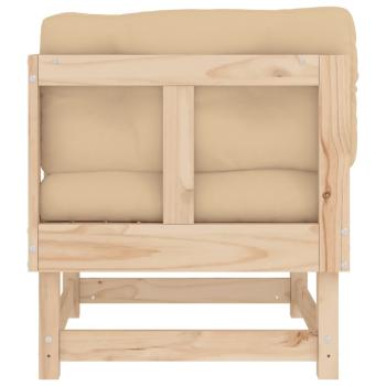 Ecksofa mit Kissen Massivholz Kiefer