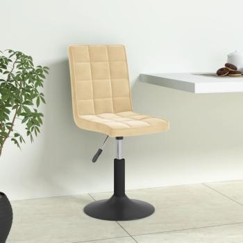 ARDEBO.de - Esszimmerstühle 4 Stk. Drehbar Creme Samt