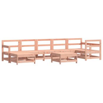 8-tlg. Garten-Lounge-Set Massivholz Douglasie