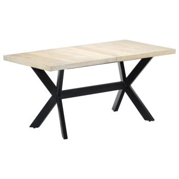 ARDEBO.de - Esstisch Weiß 160x80x75 cm Massivholz Mango