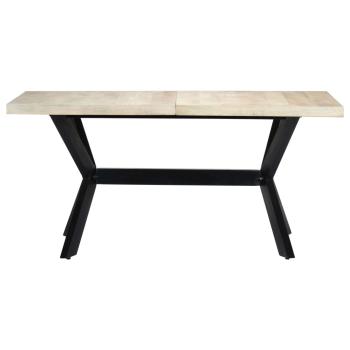 Esstisch Weiß 160x80x75 cm Massivholz Mango
