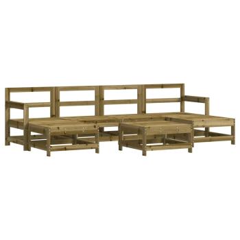 7-tlg. Garten-Lounge-Set mit Kissen Imprägniertes Kiefernholz