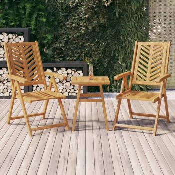 ARDEBO.de - Gartenstühle Verstellbar 2 Stk. Massivholz Akazie