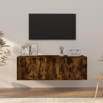 ARDEBO.de - 2-tlg. TV-Schrank-Set Räuchereiche Holzwerkstoff