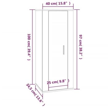 ARDEBO.de - 2-tlg. TV-Schrank-Set Hochglanz-Weiß Holzwerkstoff