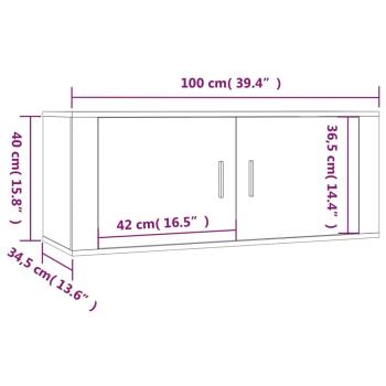 ARDEBO.de - 5-tlg. TV-Schrank-Set Räuchereiche Holzwerkstoff