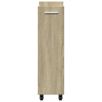 Schrank mit Rollen Sonoma-Eiche 60x22x79 cm Holzwerkstoff