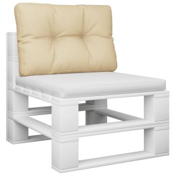 Palettenkissen Beige 60x40x12 cm Stoff