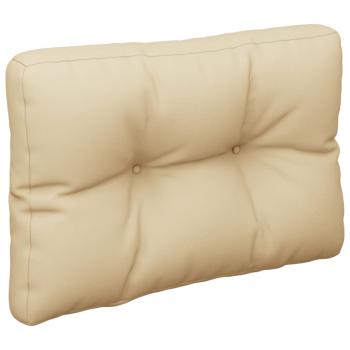 Palettenkissen Beige 60x40x12 cm Stoff