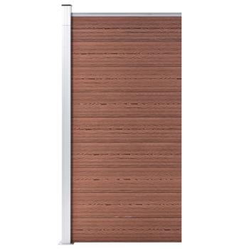 ARDEBO.de - Zaunelement WPC 95x186 cm Braun