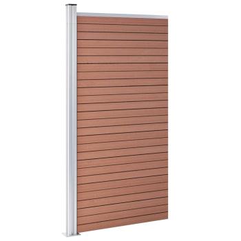 Zaunelement WPC 95x186 cm Braun
