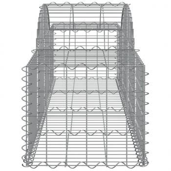 Gabionen mit Hochbogen 12 Stk. 200x50x40/60 cm Verzinktes Eisen