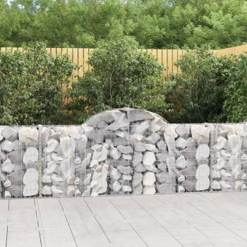 ARDEBO.de - Gabionen mit Hochbogen 20 Stk. 200x30x80/100cm Verzinktes Eisen
