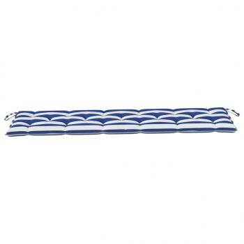 Gartenbank-Auflage Blau & Weiß Gestreift 180x50x7 cm