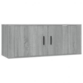 TV-Wandschränke 2 Stk. Grau Sonoma 100x34,5x40 cm