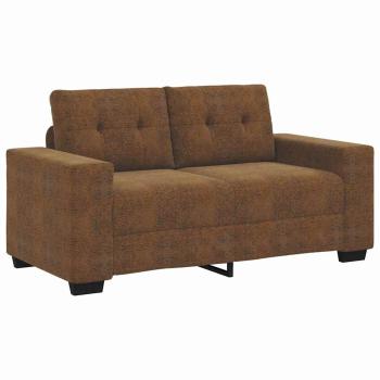 Braun Stoff, Holz Mittel Langlebig Loveseat Sofa Rechteckig