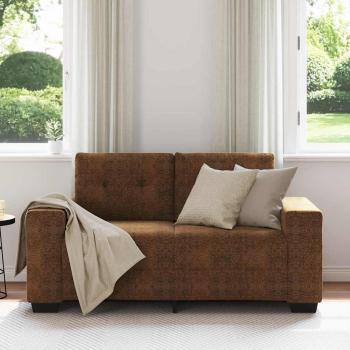 Braun Stoff, Holz Mittel Langlebig Loveseat Sofa Rechteckig