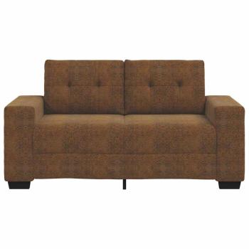 Braun Stoff, Holz Mittel Langlebig Loveseat Sofa Rechteckig
