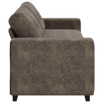 3-Sitzer-Sofa Dunkelgrau 180 cm Kunstleder