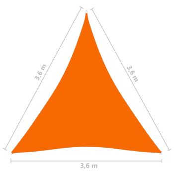 Sonnensegel Oxford-Gewebe Dreieckig 3,6x3,6x3,6 m Orange