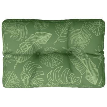Palettenkissen Blattmuster 60x40x12 cm Stoff
