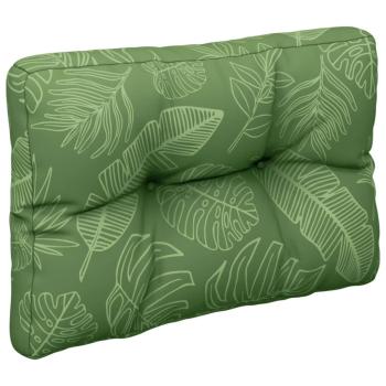 Palettenkissen Blattmuster 60x40x12 cm Stoff