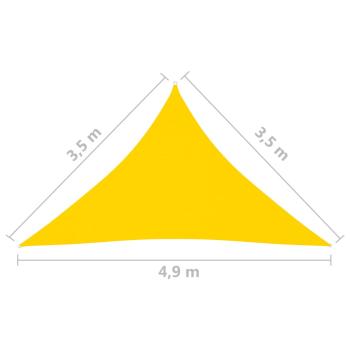 Sonnensegel Oxford-Gewebe Dreieckig 3,5x3,5x4,9 m Gelb