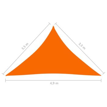 Sonnensegel Oxford-Gewebe Dreieckig 3,5x3,5x4,9 m Orange