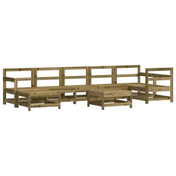 8-tlg. Garten-Lounge-Set mit Kissen Imprägniertes Kiefernholz