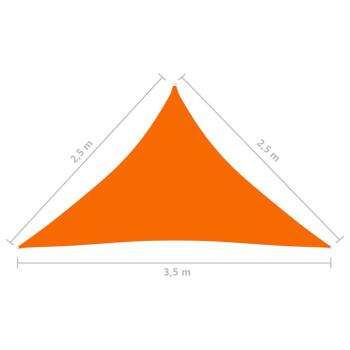 Sonnensegel Oxford-Gewebe Dreieckig 2,5x2,5x3,5 m Orange
