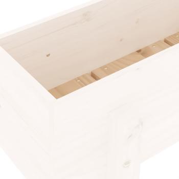Hochbeet Weiß 101x30x38 cm Massivholz Kiefer