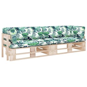 ARDEBO.de - 2-Sitzer-Palettensofa mit Kissen Imprägniertes Kiefernholz