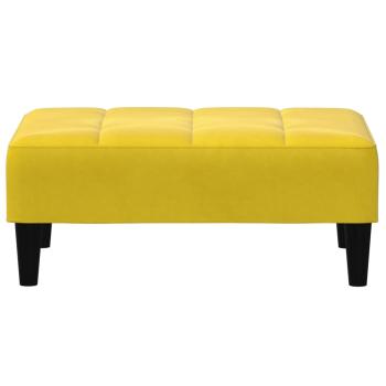 Schlafsofa 2-Sitzer mit Fußhocker Gelb Samt