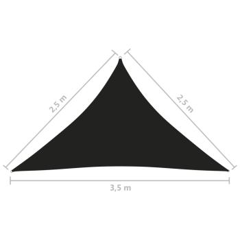 Sonnensegel Oxford-Gewebe Dreieckig 2,5x2,5x3,5 m Schwarz