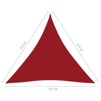 Sonnensegel Oxford-Gewebe Dreieckig 4,5x4,5x4,5 m Rot