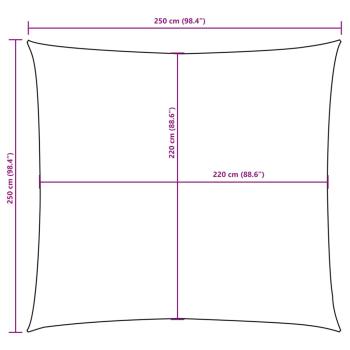 Sonnensegel Oxford-Gewebe Quadratisch 2,5x2,5 m Orange
