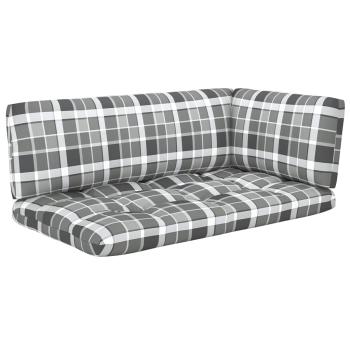4-tlg. Paletten-Lounge-Set mit Kissen Imprägniertes Kiefernholz