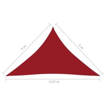 Sonnensegel Oxford-Gewebe Dreieckig 3x3x4,24 m Rot