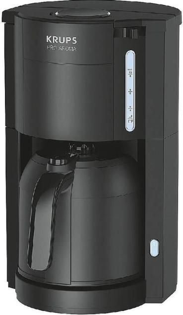 ARDEBO.de Krups KM3038 ProAroma Filterkaffeemaschine, 800 W, Wasserstandsanzeige, Anti-Tropf-Funktion, schwarz