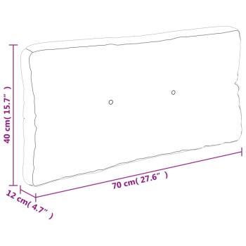 Palettenkissen Mehrfarbig 70x40x12 cm Stoff