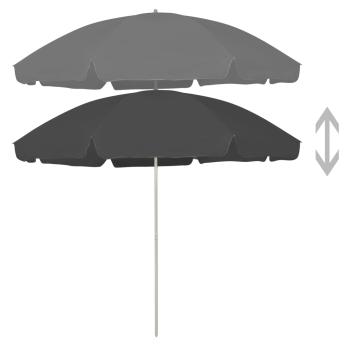 Strandschirm Anthrazit 300 cm