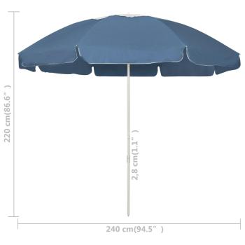Strandschirm Blau 240 cm