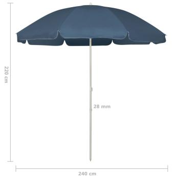 Strandschirm Blau 240 cm