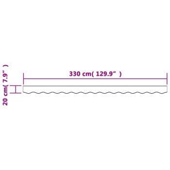 Markisenvolant Gelb und Orange Gestreift 3,5 m