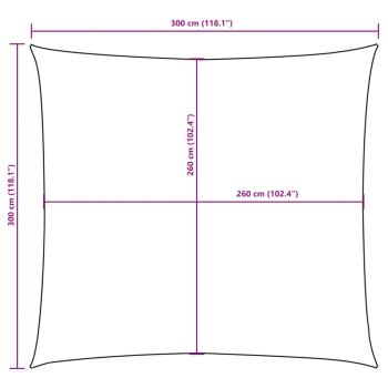 Sonnensegel Oxford-Gewebe Quadratisch 3x3 m Creme