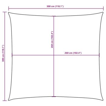 Sonnensegel Oxford-Gewebe Quadratisch 3x3 m Creme